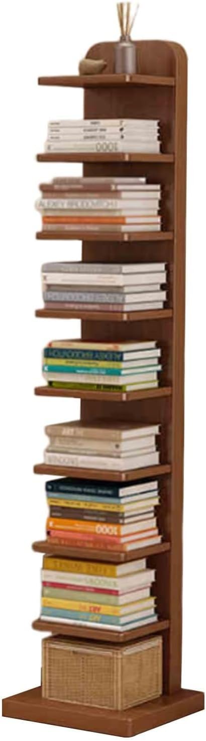 Dark Brown Tall Spine Book Tower