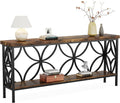 Long Industrial Storage Console Table