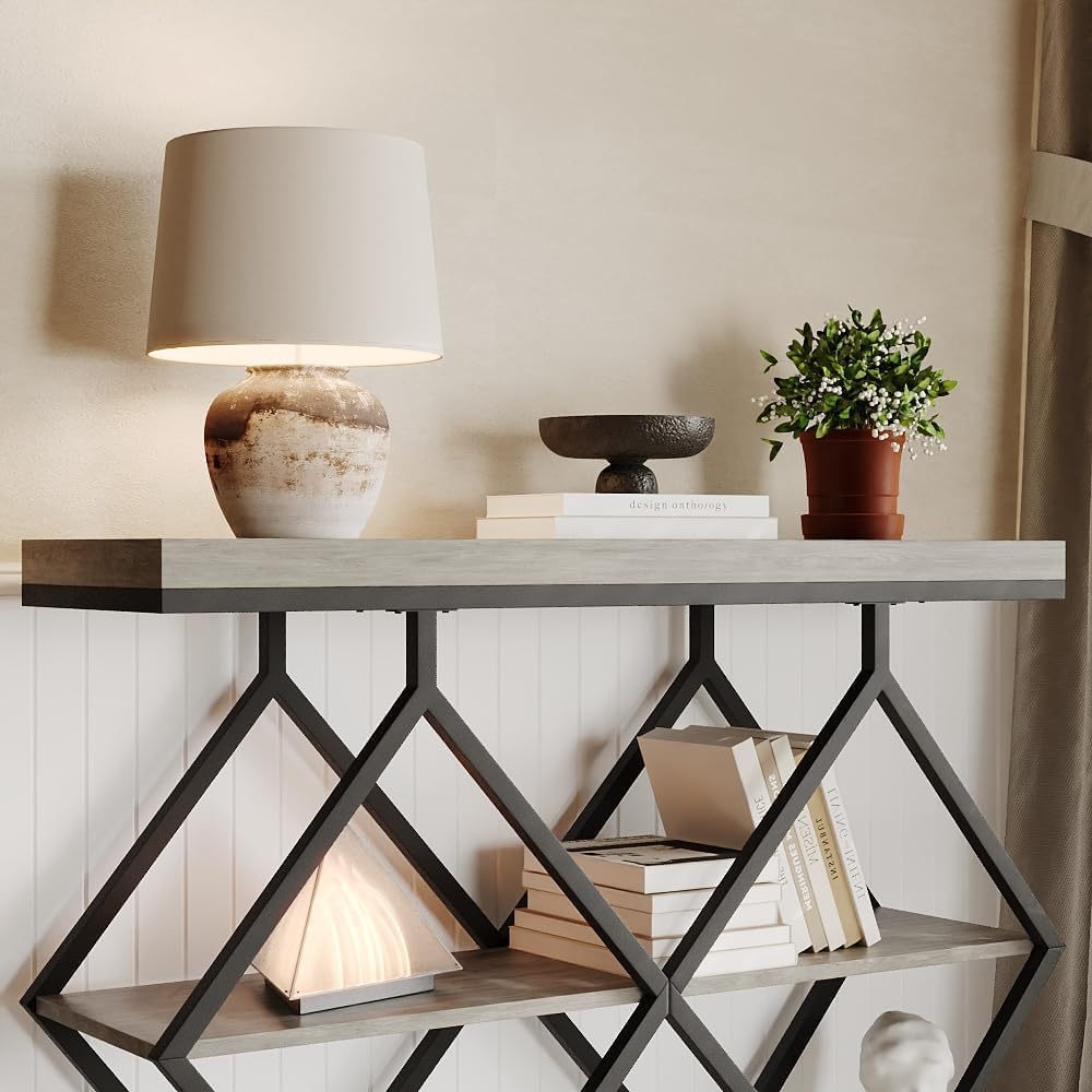 Farmhouse 3-Tier Narrow Console Table