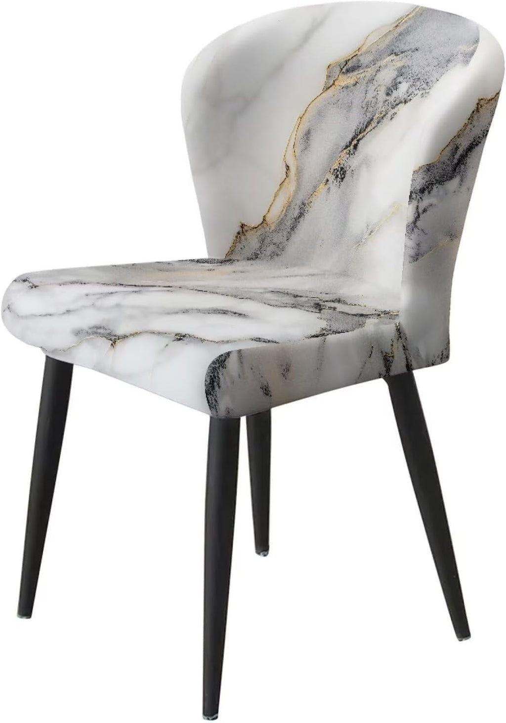 White Marble Backed Bar Stool Covers