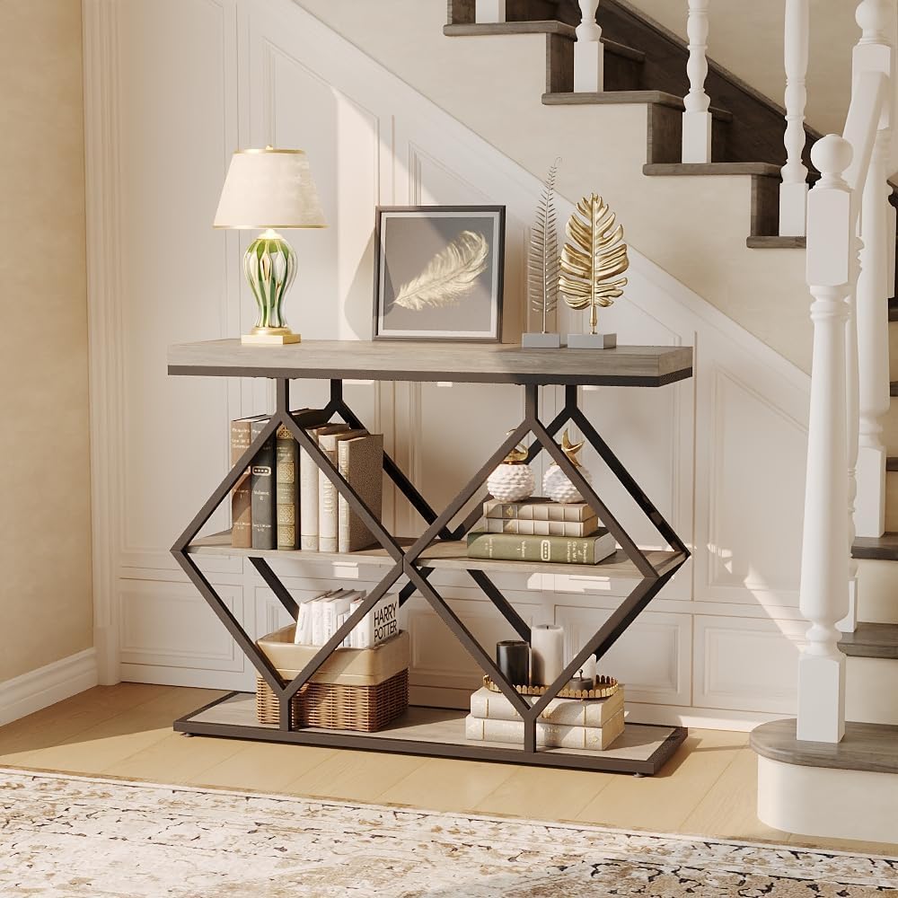 Farmhouse 3-Tier Narrow Console Table