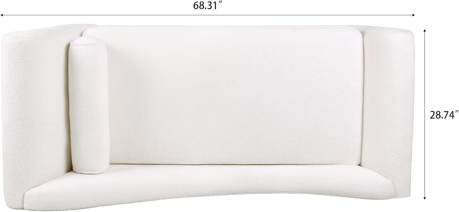 White Velvet Chaise Lounge Chair
