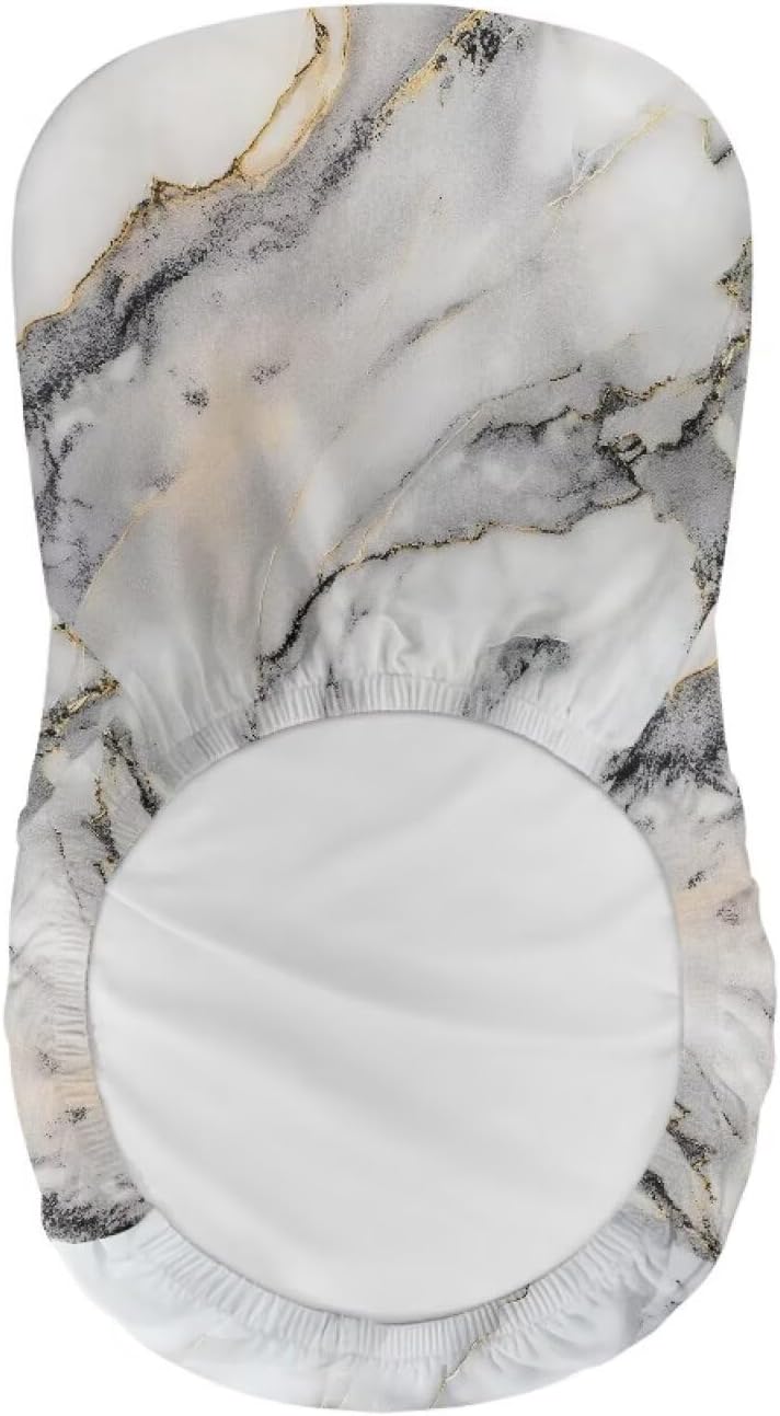 White Marble Backed Bar Stool Covers