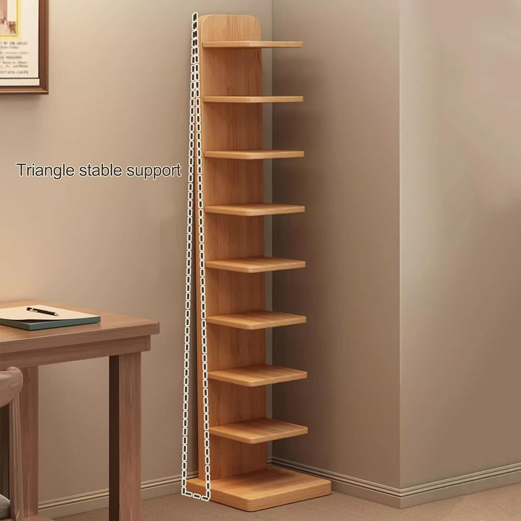 Dark Brown Tall Spine Book Tower