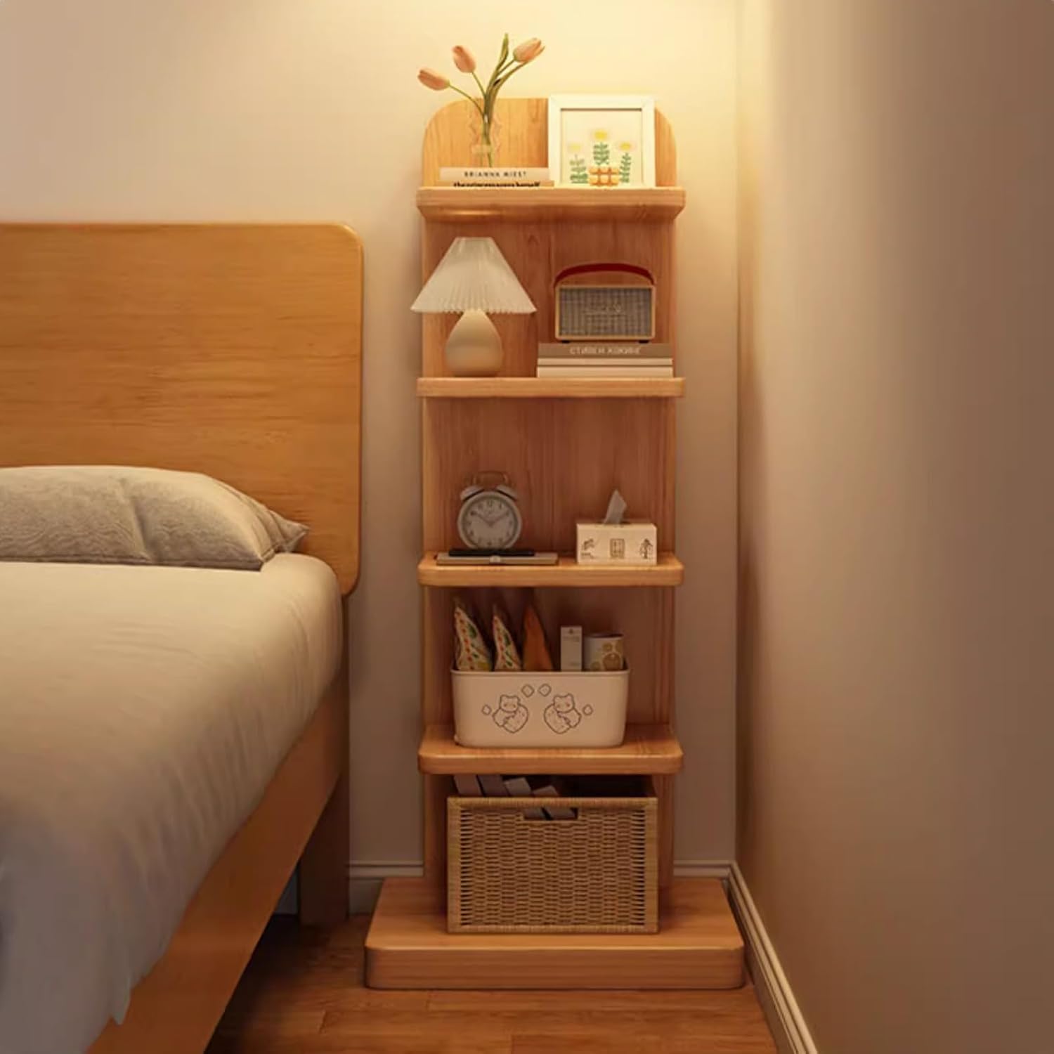 Dark Brown Tall Spine Book Tower