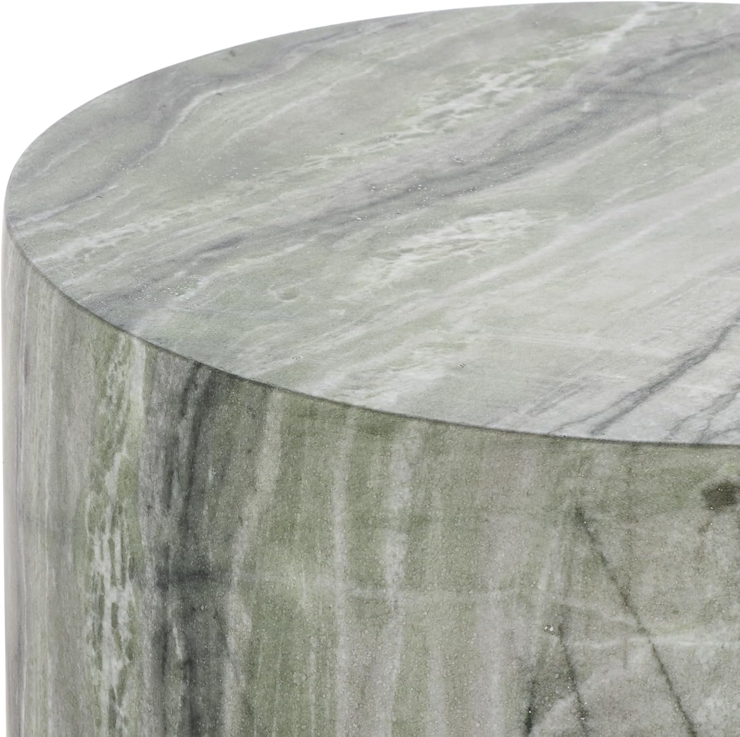 Green Marble Cylinder Side Table