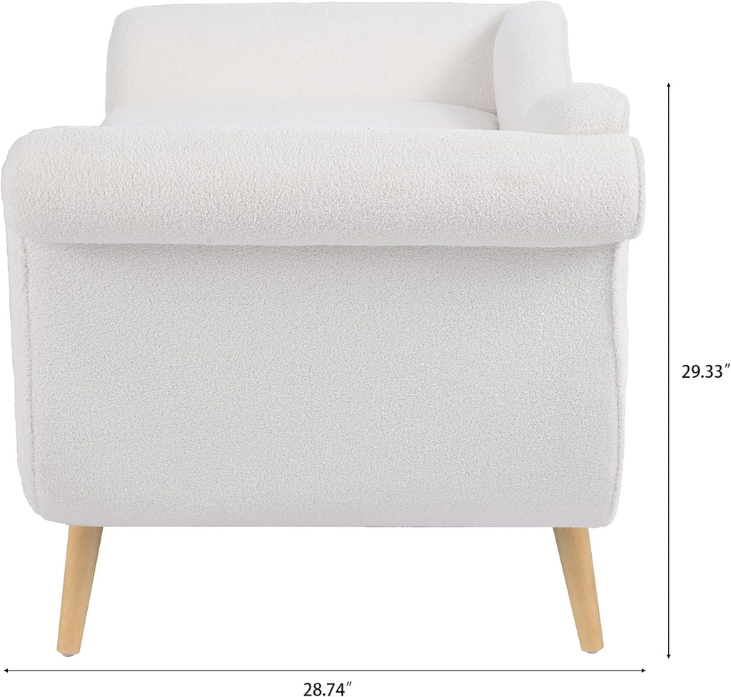 White Velvet Chaise Lounge Chair