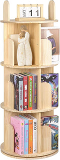 Pine Wood Kids Rotating Bookcase