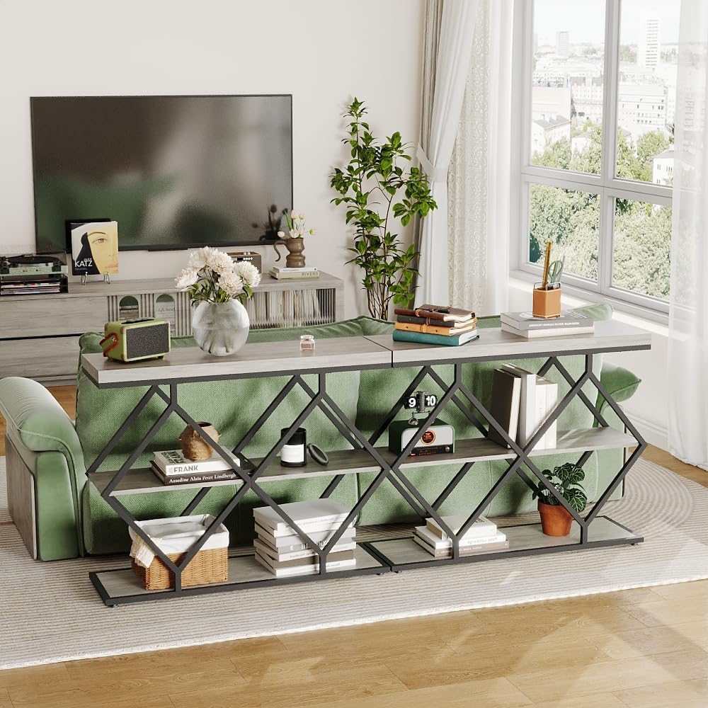 Farmhouse 3-Tier Narrow Console Table