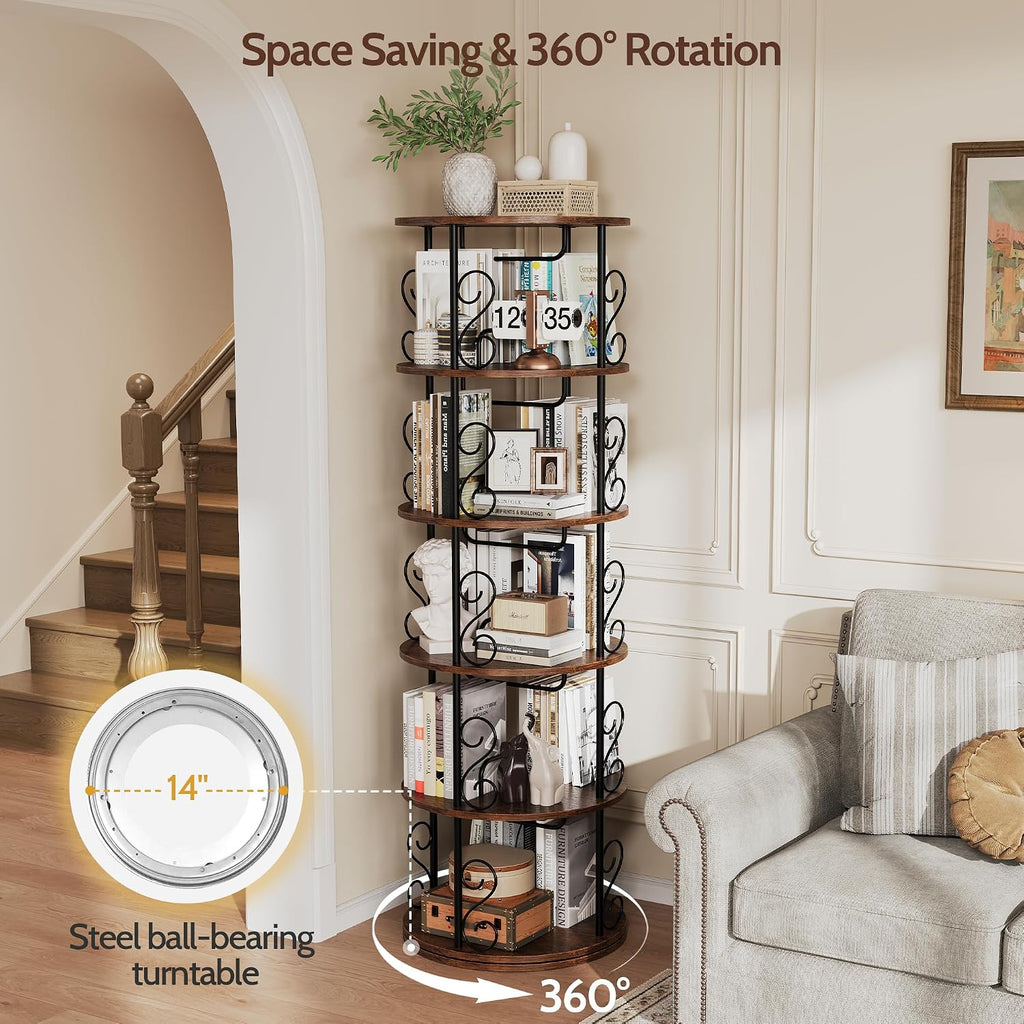 360 Rotating Multi Layer Bookshelf