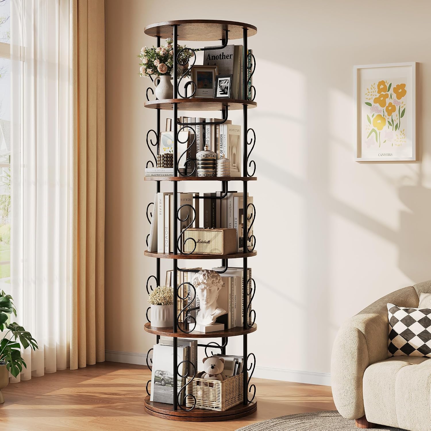 360 Rotating Multi Layer Bookshelf