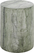 Green Marble Cylinder Side Table