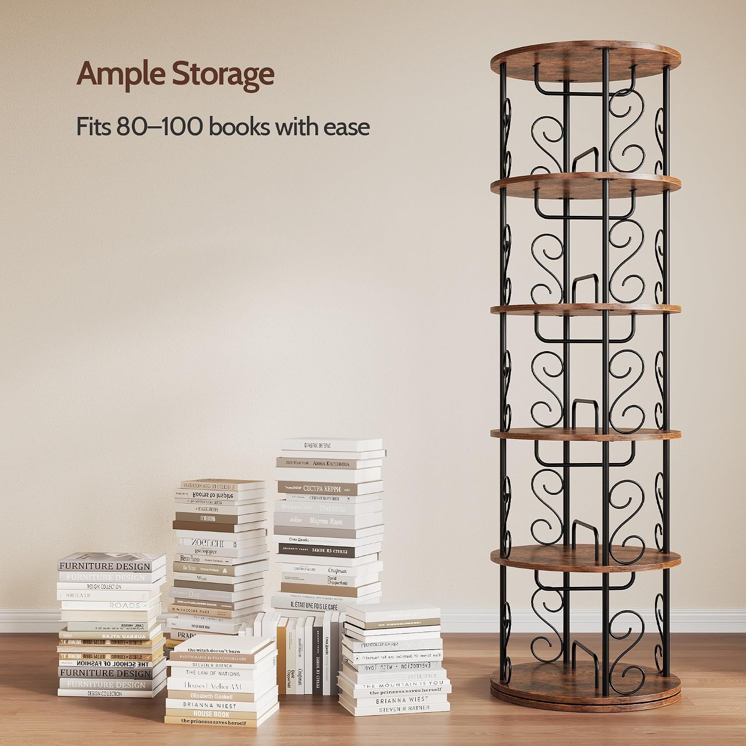 360 Rotating Multi Layer Bookshelf