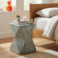 Green Marble Hourglass Side Table