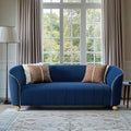 Blue Velvet Three Seater Sofa