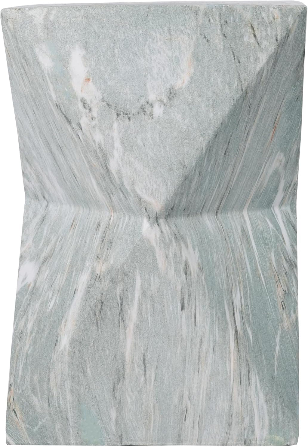 Green Marble Hourglass Side Table