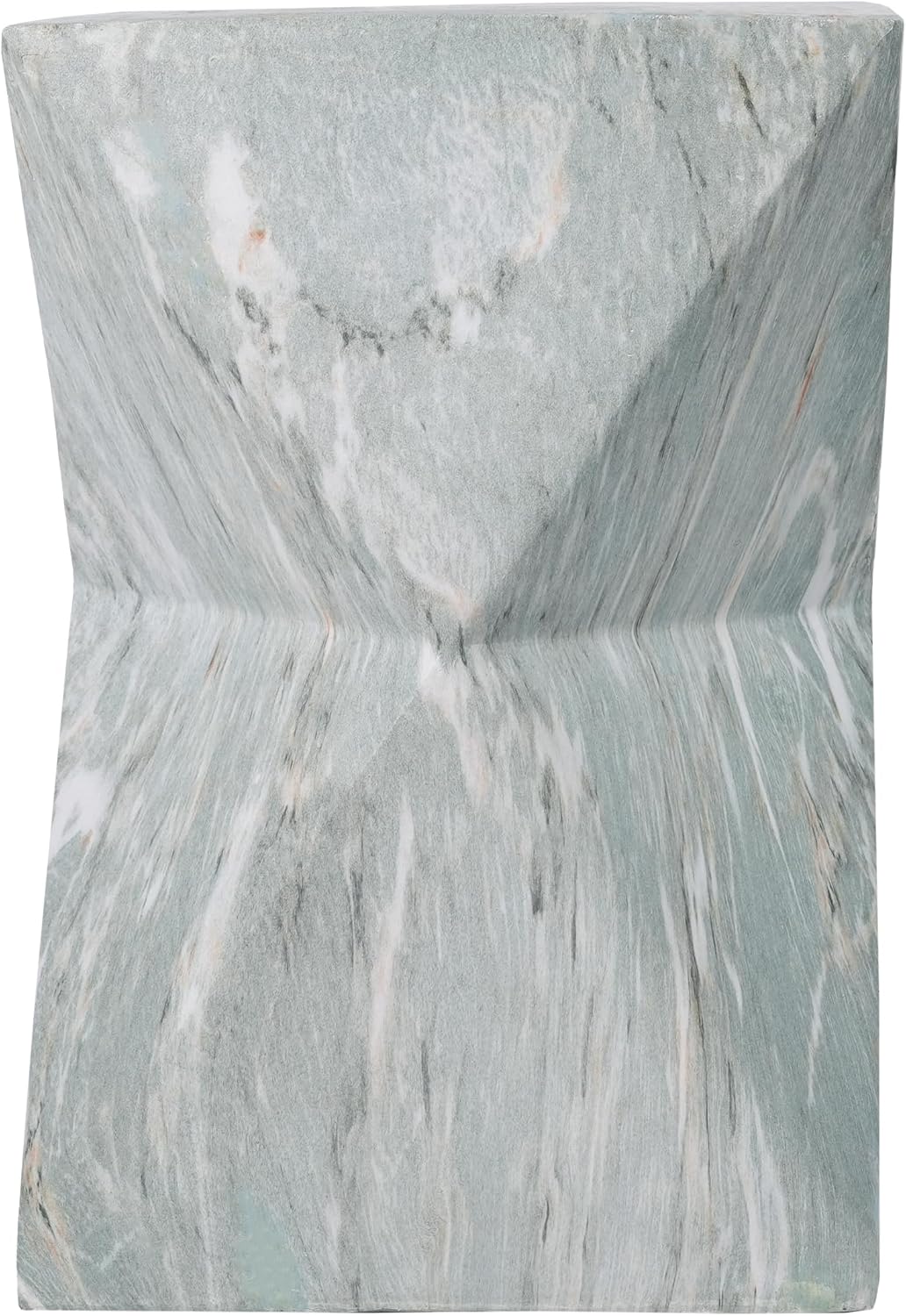 Green Marble Hourglass Side Table