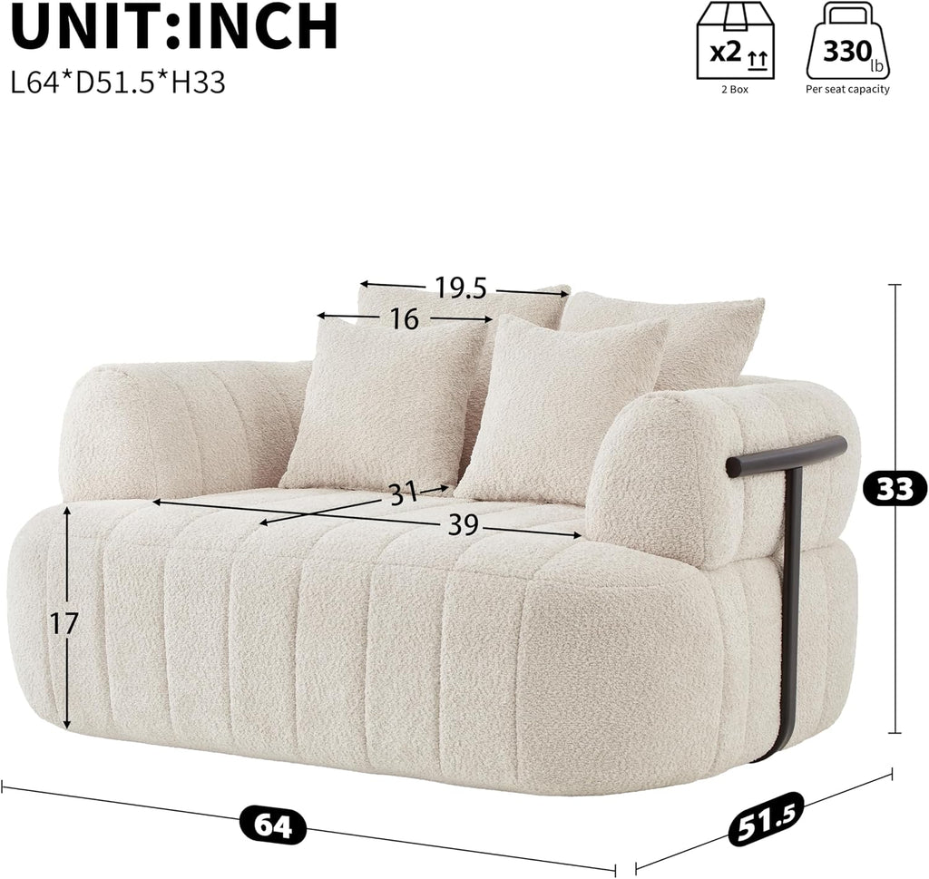Beige Velvet Curved Lounge Sofa