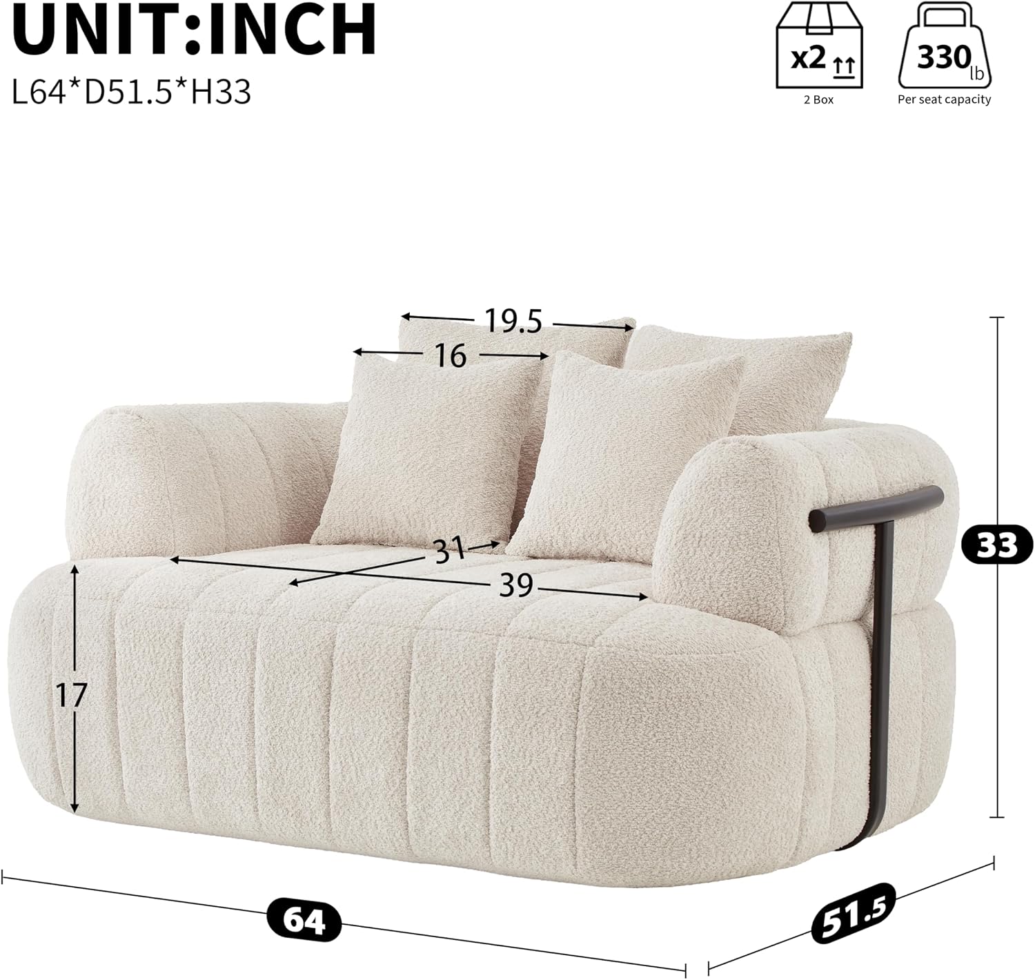 Beige Velvet Curved Lounge Sofa