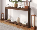 Walnut Deep Storage Console Table