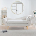 White Velvet Chaise Lounge Chair