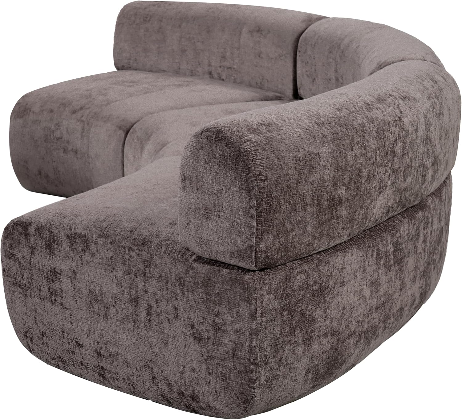 Dark Brown Curved Cloud Sofa